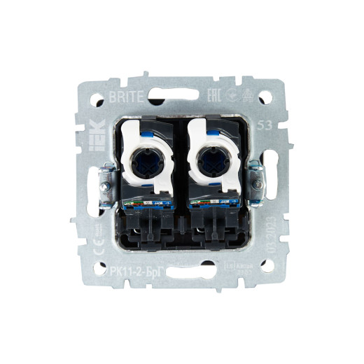 BRITE Роз. комп. 2-ая RJ45 кат.6 РК11-2-БрГ граф. IEK