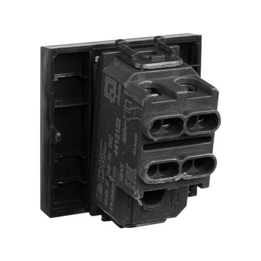 Инвертор одноклавишный модульный, Avanti, черный матовый, 2 модуля