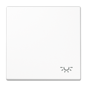 JUNG LS 990 Белая Клавиша 1-ая с символом ОСВЕЩЕНИЕ