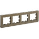 BRITE Рамка 4-мест. РУ-4-1-Бр металл латунь RE IEK