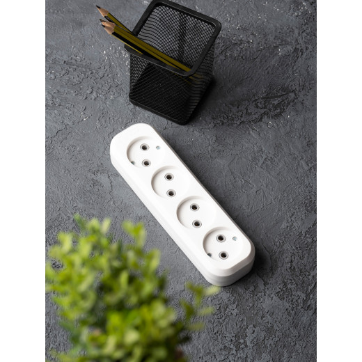 Колодка 4 гн. 10А 2,2кВт б/з Эксперт EKF PROxima