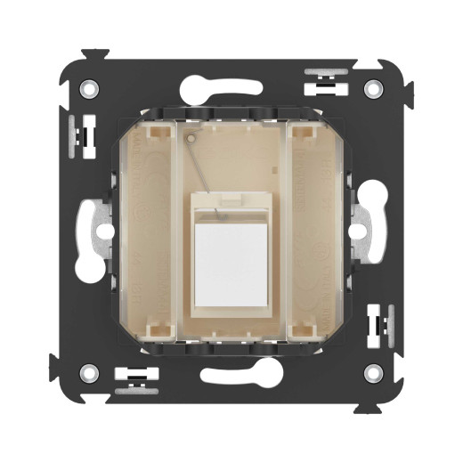 HDMI розетка одинарная в стену, тип А-А, Avanti, ванильная дымка