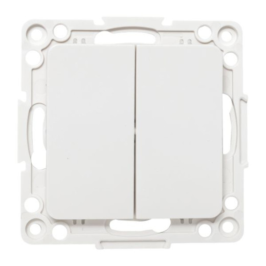 Стокгольм Механизм Выключателя 2-кл. проходного 10А винтовые клеммы белый EKF PROxima