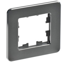 IEK BRITE DECOR Титан металл. скругл.угол Рамка 1-м РУ-1-1-Бр RE