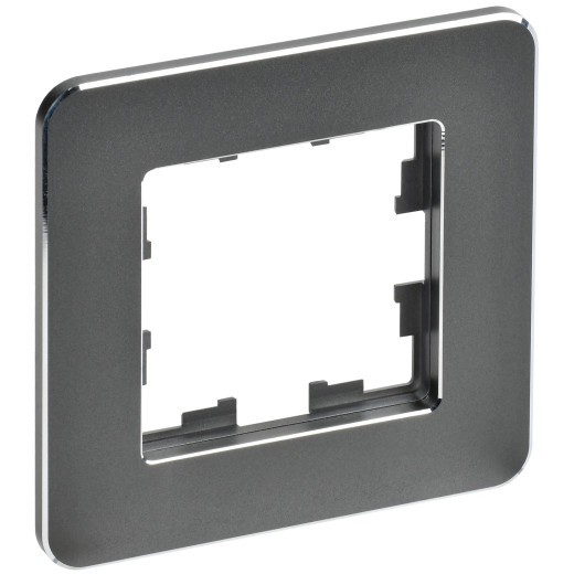 BRITE Рамка 1-мест. РУ-1-1-Бр металл титан RE IEK