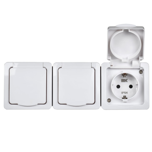 РСб23-3-ГПБб роз 3м с з/к о/у IP54 (белый) ГЕРМЕС PLUS