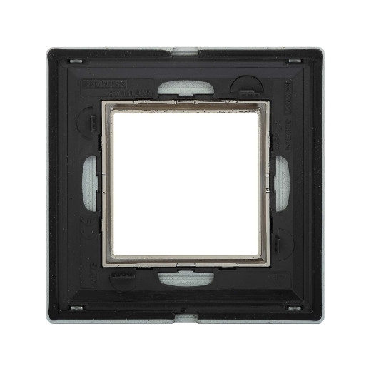 Рамка из металла 1 пост (2 мод.), Avanti, светло-серебристая