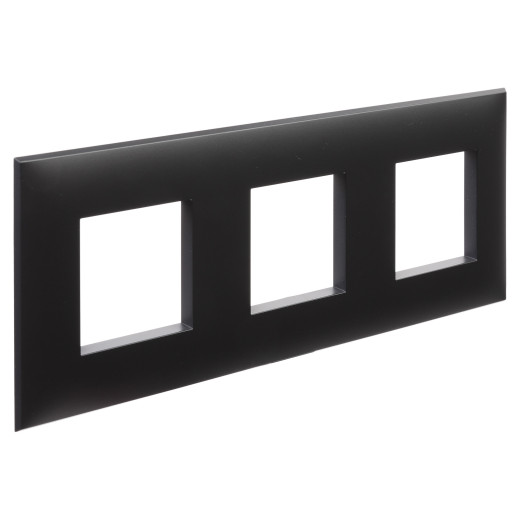Рамка 3 поста (6 мод.), Avanti, черный матовый