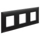 Рамка 3 поста (6 мод.), Avanti, черный матовый