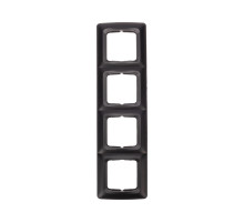 KRANZ DEA Рамка 4-я горизонтальная Черный Металлик