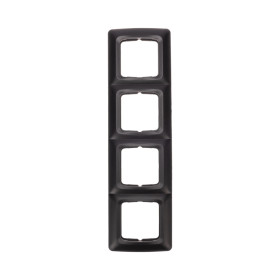 KRANZ DEA Рамка 4-я горизонтальная Черный Металлик