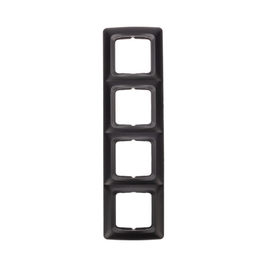 DEA Рамка 4-я горизонтальная Черный Металлик KRANZ