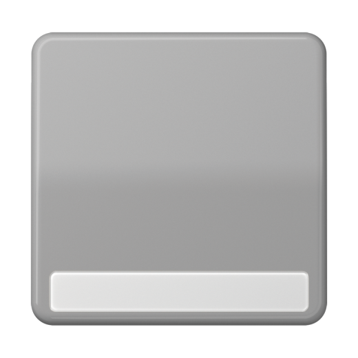 Клавиша для выключателя и кнопки, с полем для надписи, серая