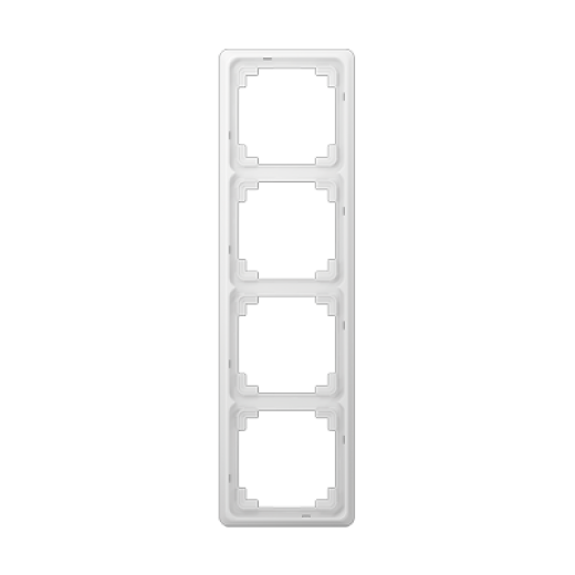 Рамка для вертикальной и горизонтальной установки, 4-кратная, белая
