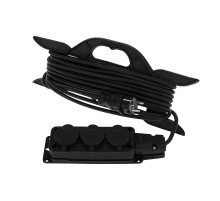 REXANT Удлинитель-шнур на рамке КГ 3х1.5, 10 м, 3 гнезда, морозостойкий, с/з, 16 А, 3500 Вт, IP44 (Сделано в России).