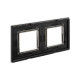 Рамка из натурального стекла 2 поста (4 мод.), Avanti, черная