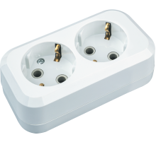 Navigator Колодка 61 582 NCA-BL01-02-E-WH 2гн с/з АБС пластик