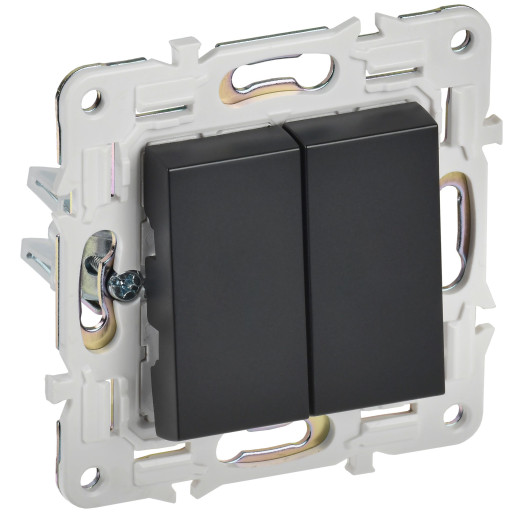 SKANDY Выключ. 2-кл. прох. 10А SK-V05Bl черн. IEK