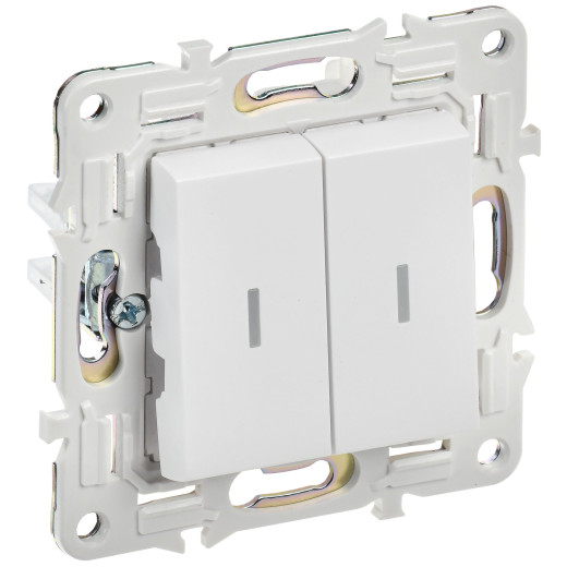 SKANDY Выключ. 2-кл. с инд. 10А SK-V09W арк. бел. IEK