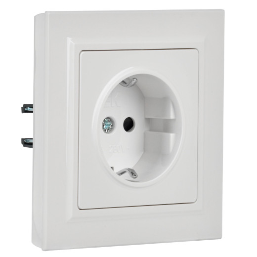 BRITE Роз. с з/к/ш 16А в сб. РСР14-1-0-БрБ бел. IEK