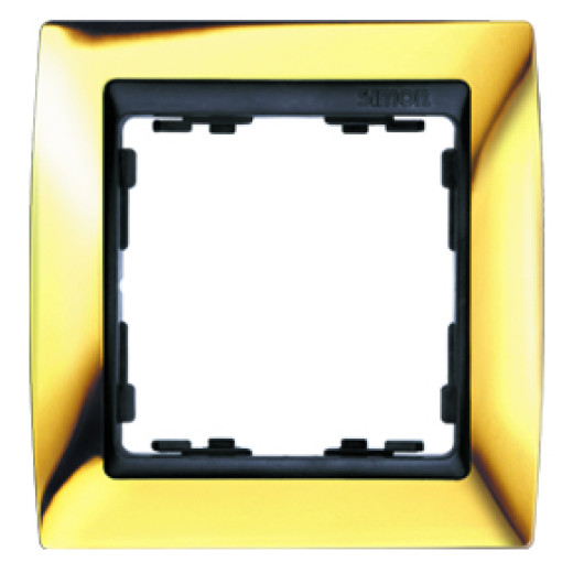 Simon 82 Золото/Графит Рамка 2-ая