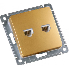 Hegel Мастер внутр Золото РСКК-440-07 Розетка компьютерная, механизм