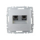 BRITE Роз. комп. 2-ая RJ45 кат.5E РК10-2-БрА алюм. IEK