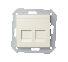 Simon 75 Мех Слоновая кость Адаптер на 2 RJ-45 75540-, 75541-, 75528-, 75544-39 АМР