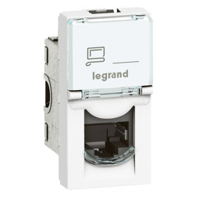 Legrand Mosaic Белая RJ45 UTP кат 6a 1 мод