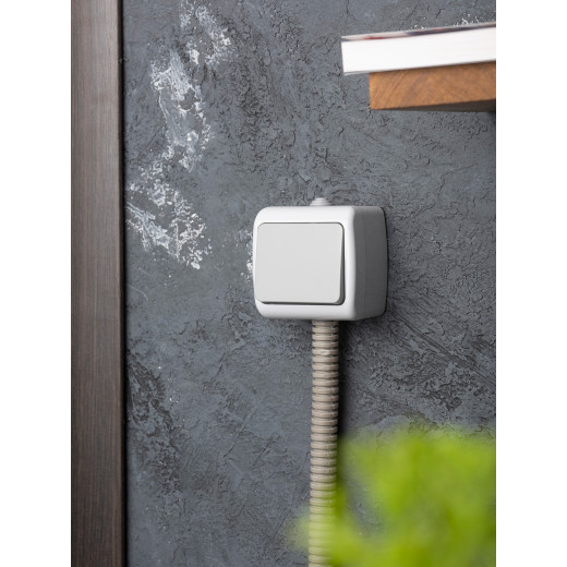 Мурманск Выключатель 1-клавишный 10А IP54 серый EKF