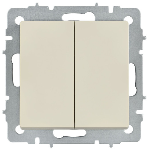 BRITE Выключ. 2-кл. перекр. 10А ВС10-2-3-БрКр беж. IEK