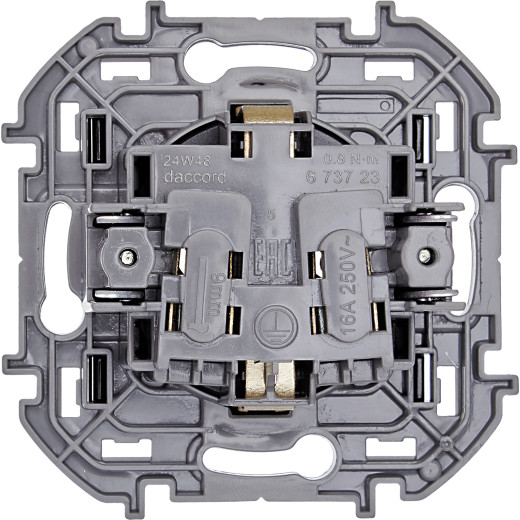 Розетка с заземлением - Legrand/Daccord Inspiria - без шторок 16А 250В винтовые зажимы - антрацит