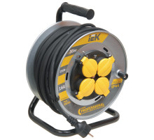 IEK Катушка УК30 на мет с т/з 4 места 2Р+PЕ/30м КГ 3х1,5мм2 IP44 Professional