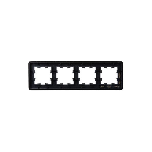 BRITE Рамка 4-мест. РУ-4-1-Бр металл черн. RE AL IEK