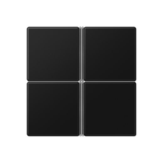 Набор накладок 4 группы для модулей F40, термопласт, черный матовый