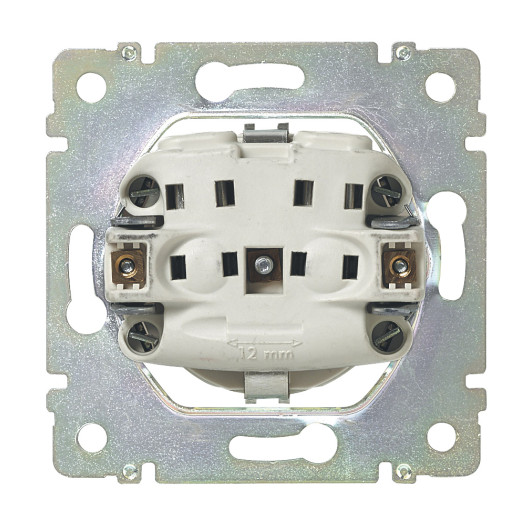 Розетка с заземлением - Legrand Valena - со шторками 16А 250В безвинтовые зажимы - слоновая кость
