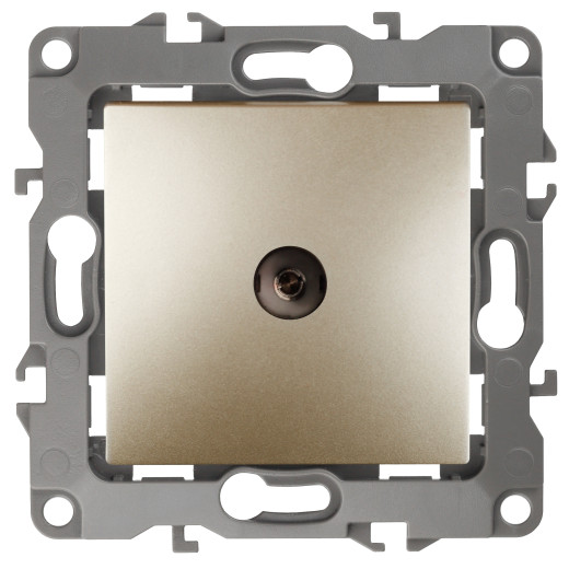 12-3101-04 ЭРА Розетка TV одиночная, IP20, Эра12, шампань (10/100/3200)