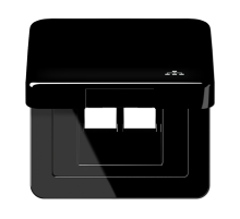 JUNG Накладка и крышка для двойных UAE розеток с символом 