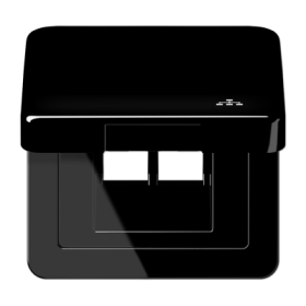 JUNG Накладка и крышка для двойных UAE розеток с символом 