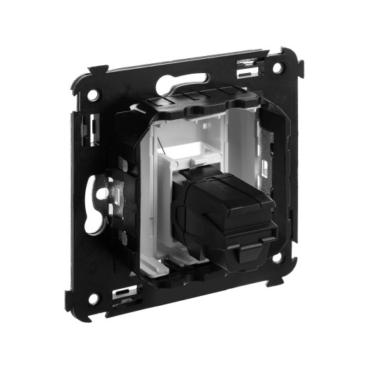 USB 3.0 розетка одинарная в стену, тип А-А, Avanti, белое облако