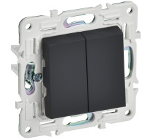 IEK SKANDY Графит Выключатель 2-клавишный перекрестный 10А SK-V06G