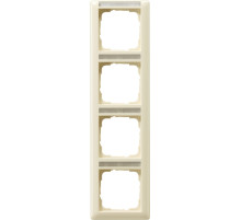 Gira Standard 55 Кремовый глянец Рамка 4-ая вертикальная с полем для надписи