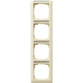 Gira Standard 55 Кремовый глянец Рамка 4-ая вертикальная с полем для надписи