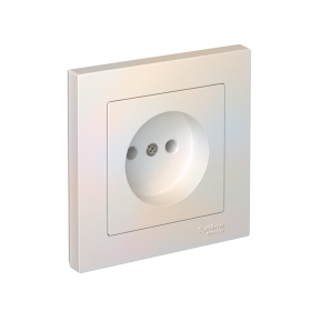 Systeme Electric AtlasDesign Жемчуг Розетка без заземления, 16А, в сборе, быстрозажим. клем.