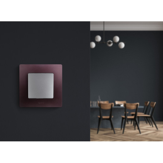 Выключатель одноклавишный - Legrand Etika - 10А 250В безвинтовые зажимы - алюминий