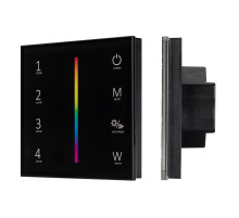 Arlight Панель SMART-P22-RGBW-G-IN Black (12-24V, 4x3A, Sens, 2.4G) (IP20 Пластик, 5 лет)