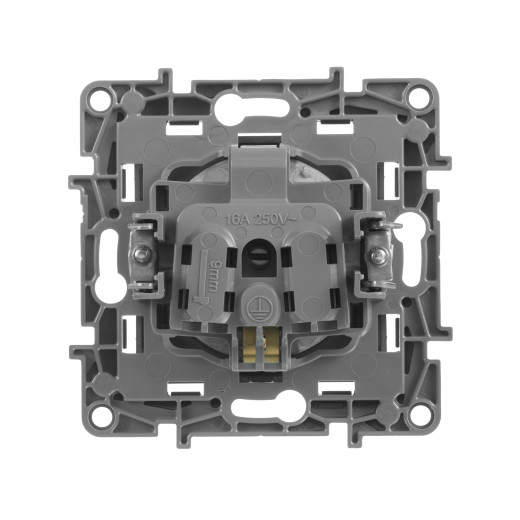 Розетка с заземлением - Legrand Etika - без шторок 16А 250В винтовые зажимы - антрацит