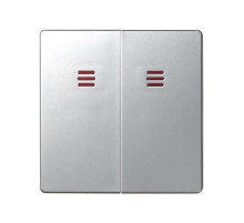 Simon 82 Алюминий Клавиша 2-ая с подсветкой