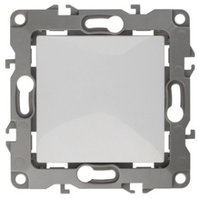 ЭРА 12-1001-01 Выключатель, 10АХ-250В, IP20, без м.лапок, Эра12, белый (10/100/3000)