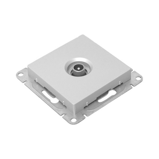 Механизм розетки TV, оконечная, алюминий Эпика EKF